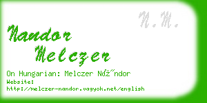 nandor melczer business card